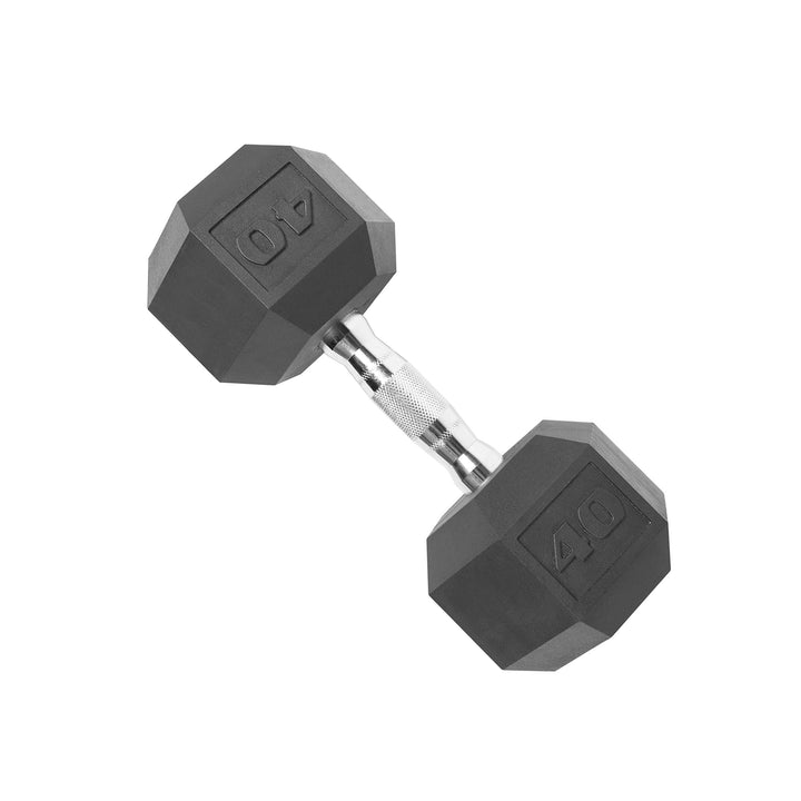 CAP Barbell Coated Hex Dumbbell with Contoured Chrome Handle, Single, 40 Pounds Retail $44.99