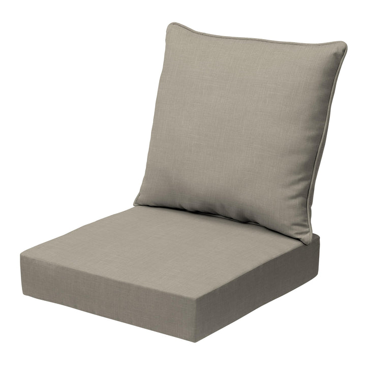 Arden earthFIBER Outdoor Deep Seat Cushion Set, 24 x 24, Rain-Proof, Fade Resistant, Deep Seat Bottom and Back Cushion for Chair, Sofa Sandbar Taupe Texture Retail $46.64