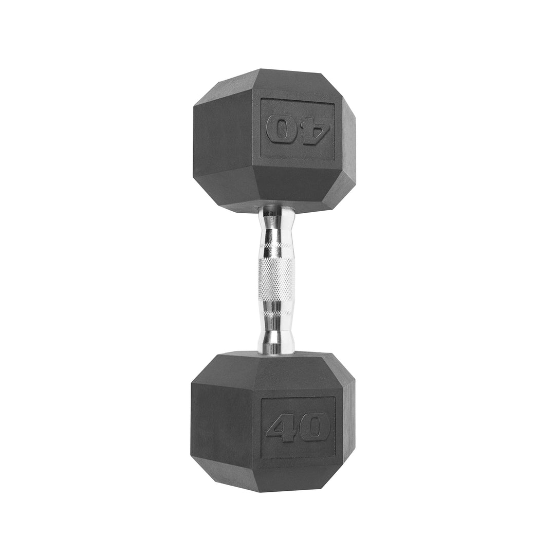 CAP Barbell Coated Hex Dumbbell with Contoured Chrome Handle, Single, 40 Pounds Retail $44.99