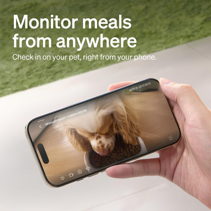 PETLIBRO Automatic Cat Feeder with Camera, 1080P HD Video with Night Vision, 5G WiFi Pet Feeder with 2-Way Audio, Low Food & Blockage Sensor, Motion & Sound Alerts for Cat & Dog Single Tray Retail $159.99