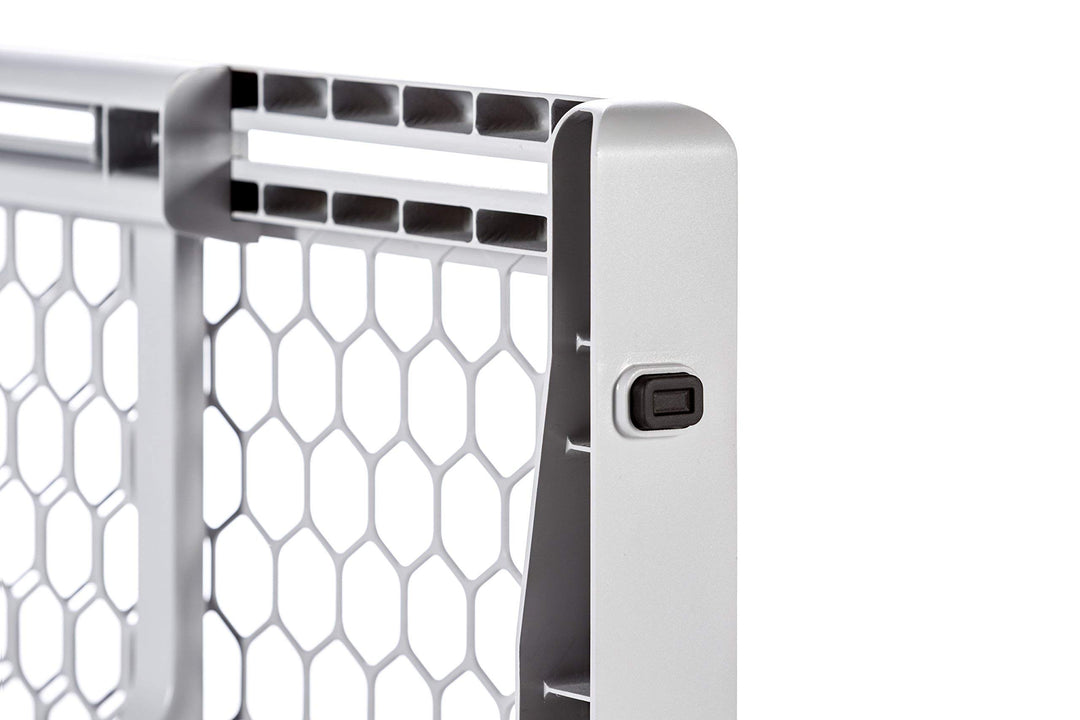 Carlson Pet Easy Fit Portable Pet Gate, Fits Openings 28-42" Wide, 23" Tall, Rubber Pads to Protect Walls, Durable Dog Gate for Doorways, Patented Pressure Mount Ensures Perfect Fit 28-42" Wide, Gray Retail $29.99