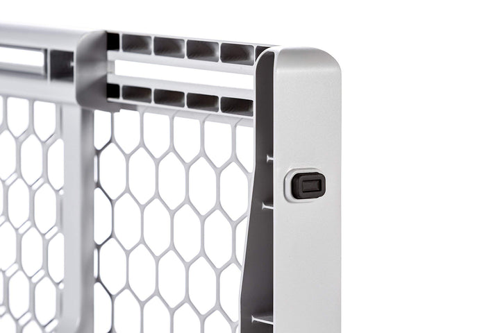 Carlson Pet Easy Fit Portable Pet Gate, Fits Openings 28-42" Wide, 23" Tall, Rubber Pads to Protect Walls, Durable Dog Gate for Doorways, Patented Pressure Mount Ensures Perfect Fit 28-42" Wide, Gray Retail $29.99