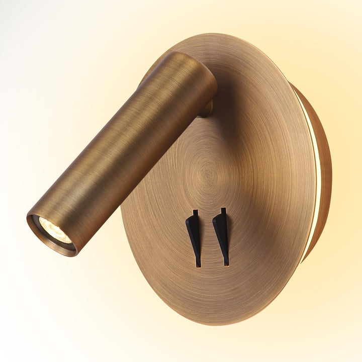 Wall Mount Reading Light for Bed, Backlight Night Wall Lamp, Hardwired Sconce with Switch, Adjustable Wall Sconce Surface Mount Book Reading Lamp,LED Wall Lighting for Bedroom Bedside Lamps (Bronze) Retail $49.99