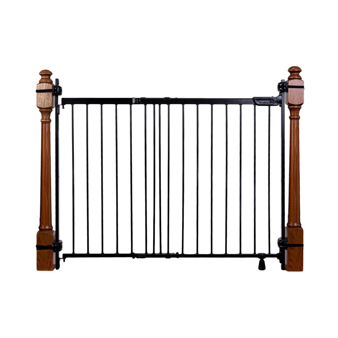 Ingenuity The Stairway+ 46W Series, Baby Gate for Stairs, Dog Gate Indoor for Banister Mount, Secure Stairway Safety Gate - Black Retail $99.98