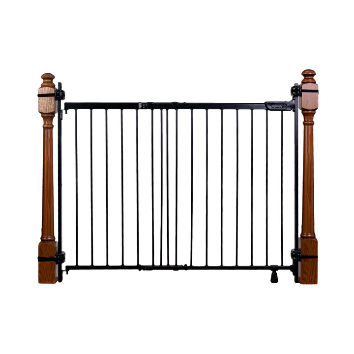 Ingenuity The Stairway+ 46W Series, Baby Gate for Stairs, Dog Gate Indoor for Banister Mount, Secure Stairway Safety Gate - Black Retail $99.98