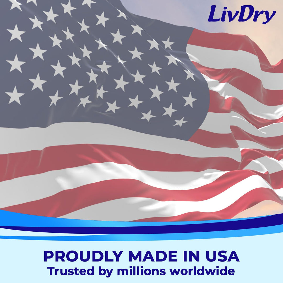 LivDry Adult XXL Incontinence Underwear, Extra Absorbency Adult Diapers, Leak Protection, XX-Large, 12-Pack