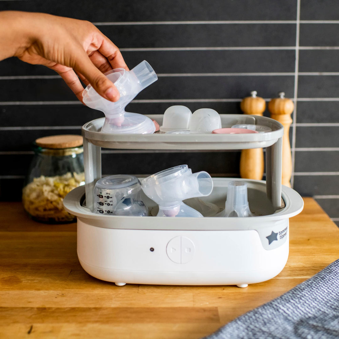 Tommee Tippee Made for Me Double Electric Breast Pump, Baby Bottles Included, 9 Express Modes, Massaging Cushions, USB Rechargeable Portable Breast Pump, Strong Suction, Quiet Retail $86.00