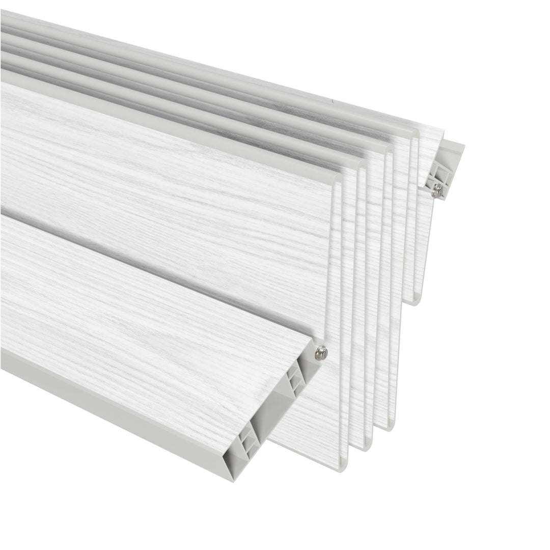 Techni Home Studio Series 48" W x 80" H PVC Foldable Accordion Door, Trimmable, Flexible Single Layer Panels, White Oak Retail $67.00