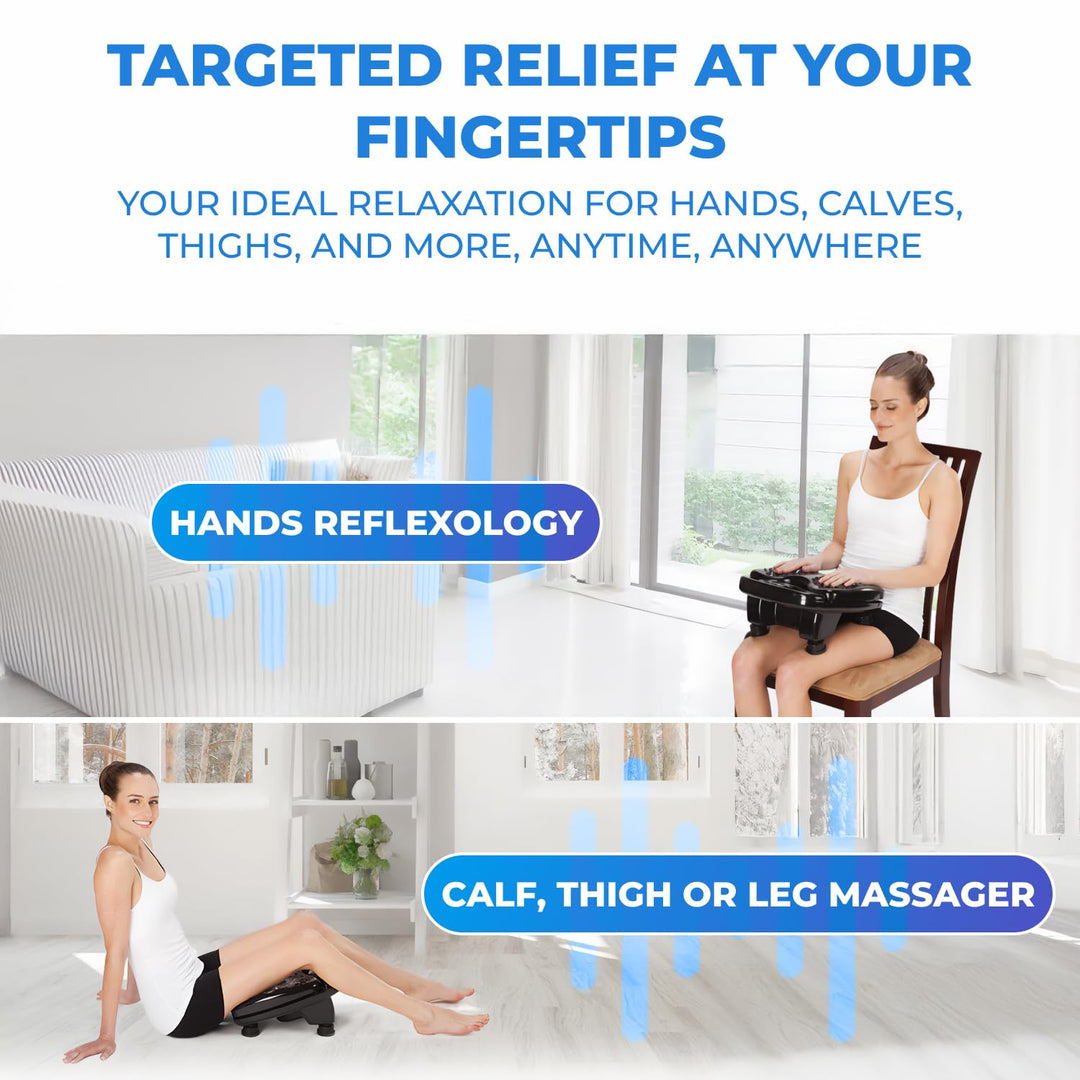 Daiwa Felicity Foot Vibe Pro Massager - Vibrating Electric Shiatsu Foot Massagers for Plantar Fasciitis Pain Relief Circulation Neuropathy - Calf Leg Feet Massage Retail $113.00