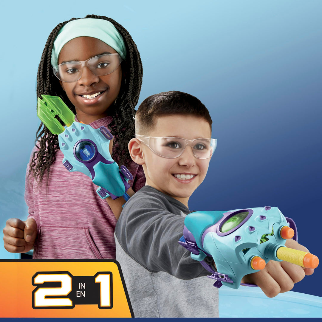 Transformers EarthSpark Cyber-Sleeve Battle Blaster with 3 Nerf Darts and Cyber-Sword, Interactive Role Play Toys for Boys and Girls Ages 6 and Up