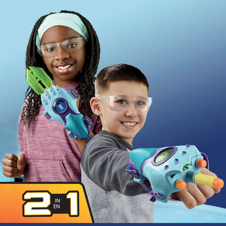 Transformers EarthSpark Cyber-Sleeve Battle Blaster with 3 Nerf Darts and Cyber-Sword, Interactive Role Play Toys for Boys and Girls Ages 6 and Up