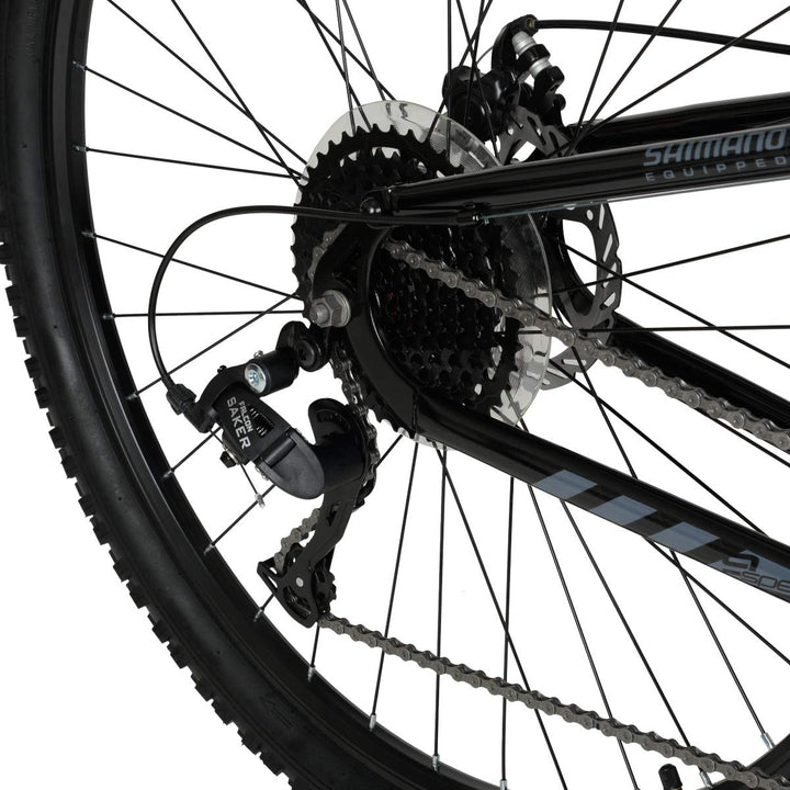 Hyper Mountain Bike for Men or Women 29 Inch Mountain Bike. Shimano 9 Speed Shifters and Lightweight Aluminum Hard Tail MTB Bike Frame. Full Suspension Explorer (Red)