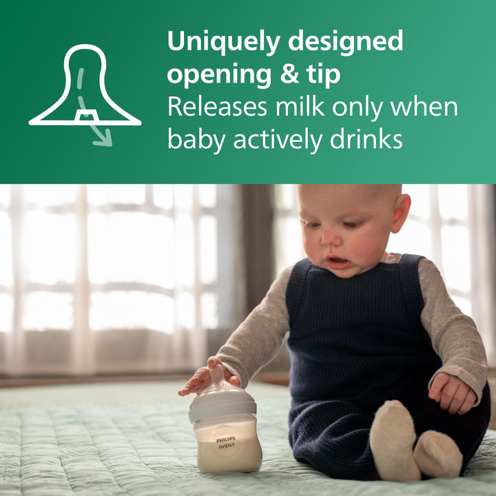 Avent - 3Pk Glass Natural Baby Bottle With Natural Response Nipple, 4Oz Retail $29.96