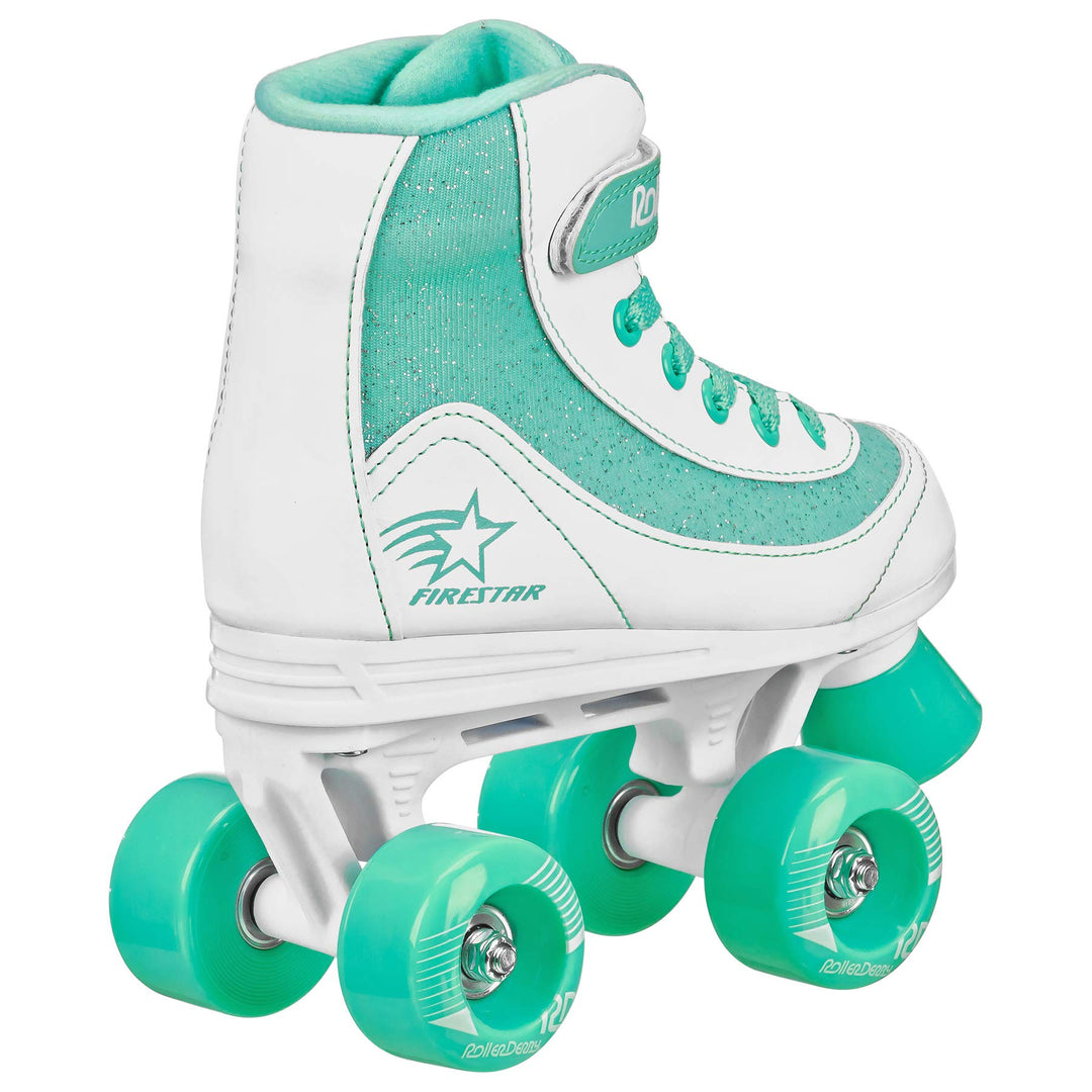 Roller Derby FireStar Youth Girl's Roller Skate White/Mint Size 4