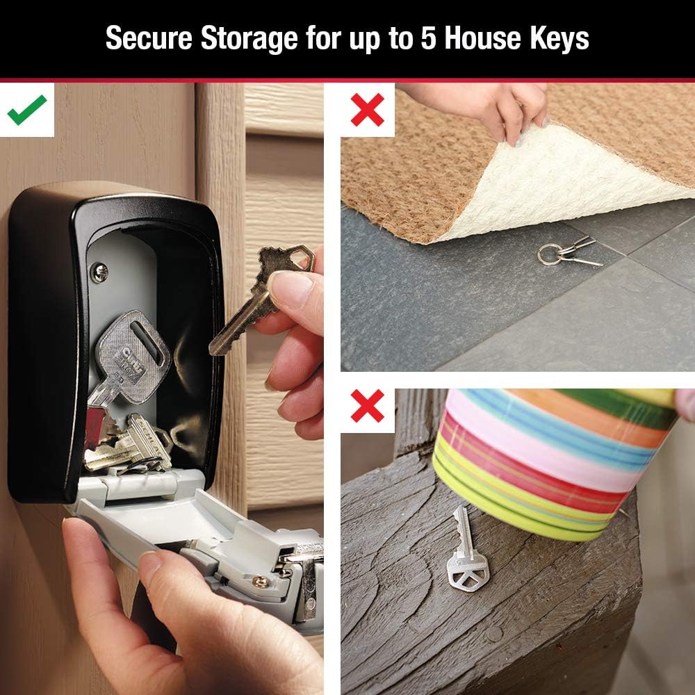 Master Lock Set Your Own combination Wall Mount Lock Box, 5 Key capacity, Black 5401EC Retail $39.99