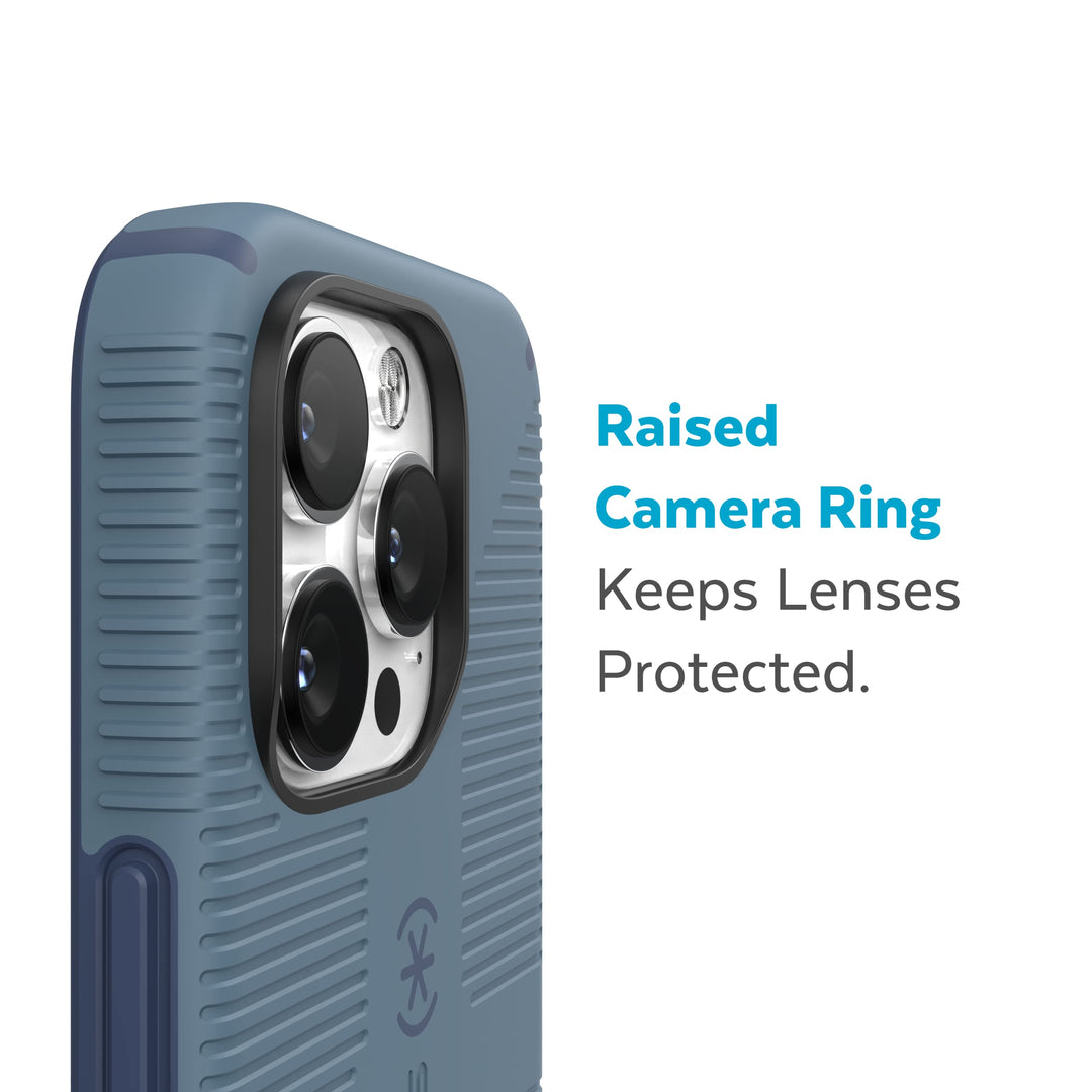 Speck iPhone 14 Pro Case - Drop Protection, Built for MagSafe, Scratch Resistant - No Slip Grip with Soft Touch Coating iPhone 14 Pro 6.1 Inch - Mystery Blue/Faded Denim CandyShell Pro Retail $39.95