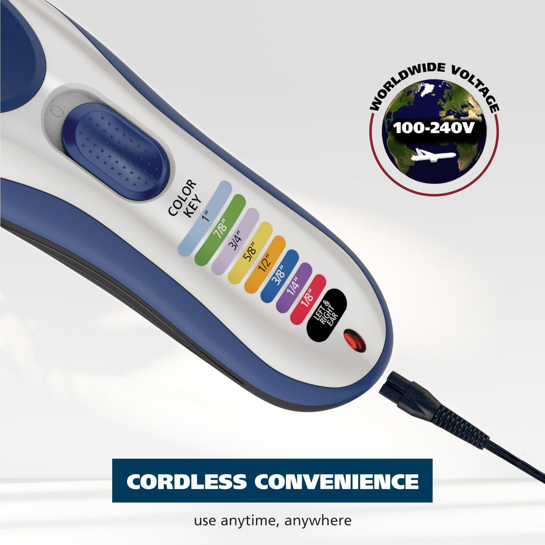 Wahl Color Pro Cordless Rechargeable Hair Clipper & Trimmer Ã¢â‚¬â€œ Easy Color-Coded Guide Combs - for Men, Women, & Children Ã¢â‚¬â€œ Model 9649P