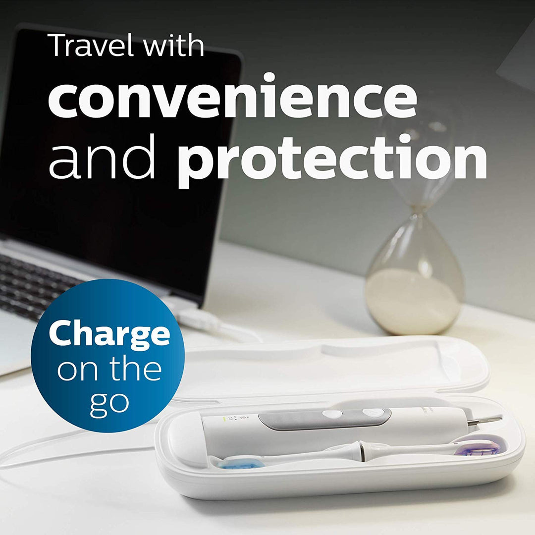 Philips Sonicare ProtectiveClean 6500 Rechargeable Electric Toothbrush, with Pressure Sensor, 3 Cleaning Modes, SmarTimer and QuadPacer, 14-Day Battery Life, Charging Travel Case, Black, HX6462/08