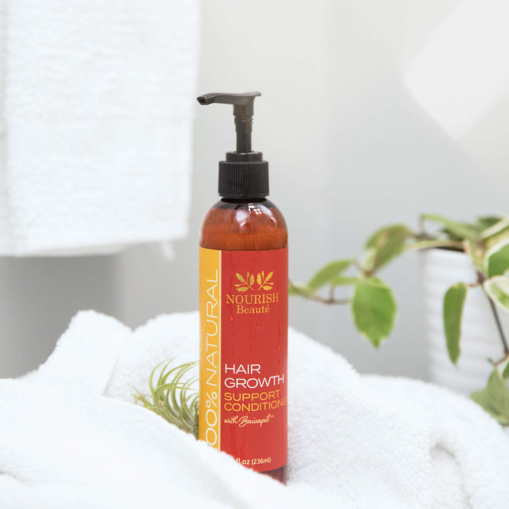 Nourish Beaute Hair Growth Conditioner - All Natural with DHT Blockers, Biotin, Botanicals - All Hair Types, Hair Regrowth & Thickening, Hair Loss Treatment for Men & Women, No Minoxidil or Drugs