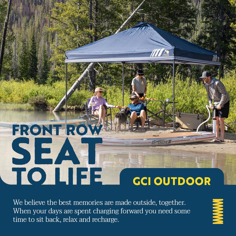 GCI Outdoor LevrUp Pop Up Canopy Tent, 10x10, Mercury Gray Retail $250.00