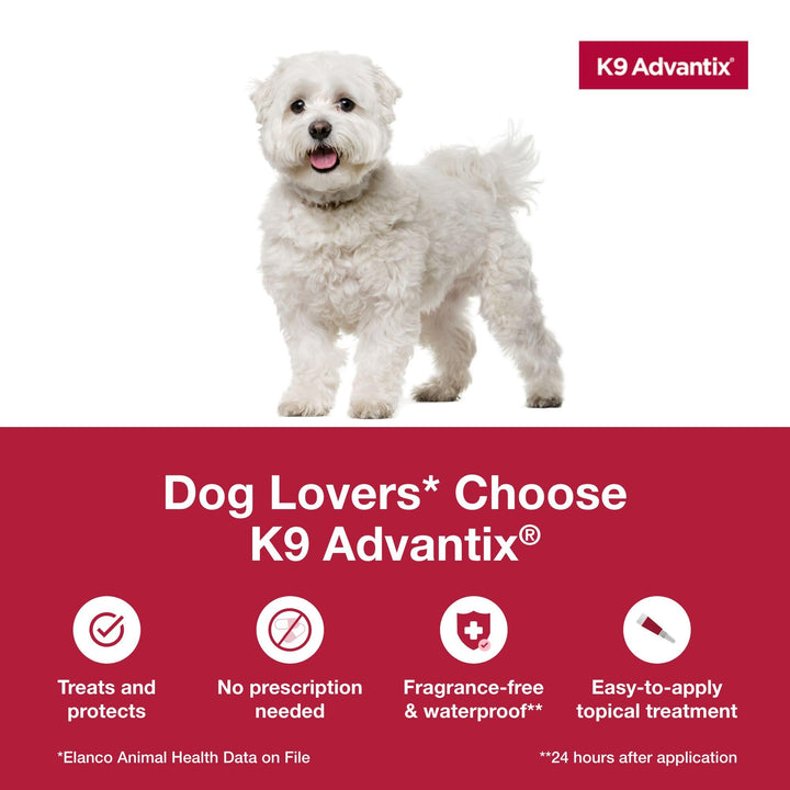 K9 Advantix Flea, Tick & Mosquito Prevention for Dogs 4-10 lbs. | Flea Drops for Small Dogs | Apply Monthly | 2 Treatments Retail $14.98