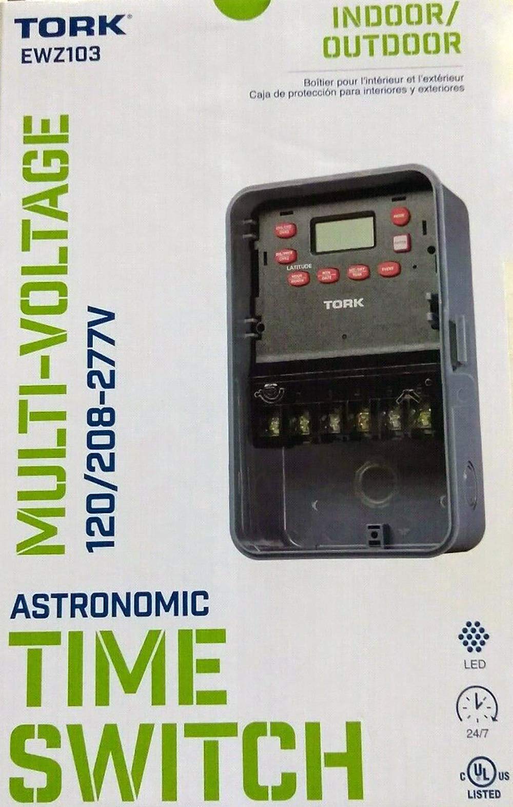 EWZ Series Multipurpose Control Astronomic 7 Day Time Switch, 120-277 VAC Input Supply, 1 Channel, DPST Output Dry Contact Retail $120.98