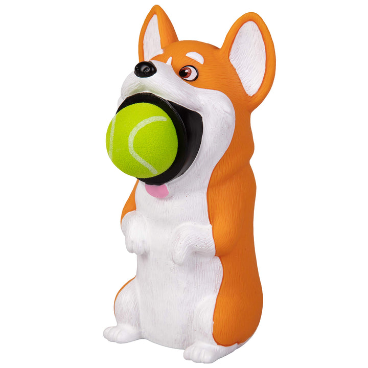 Hog Wild Corgi Ball Popper Toy - Stocking Stuffer Includes 4 Soft Foam Balls - Squeeze to Pop Air Powered Balls to 20 Feet - Launcher Safe for Indoor/Outdoor Play - Party Favor Gift for Kids Ages 5+