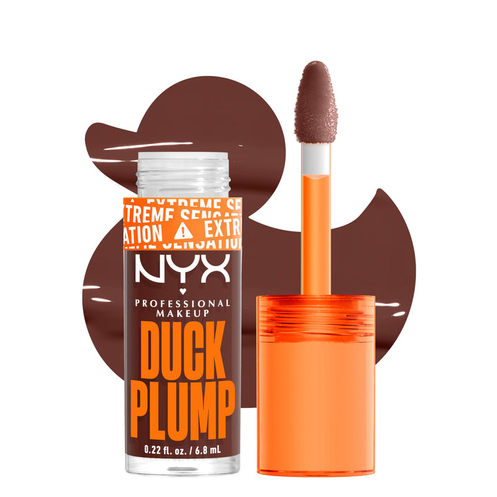 NYX PROFESSIONAL MAKEUP Duck Plump High Pigment Plumping Lip Gloss with Spicy Ginger, Vegan Lip Makeup - Twice The Spice (Spiced Red) Retail $13.00
