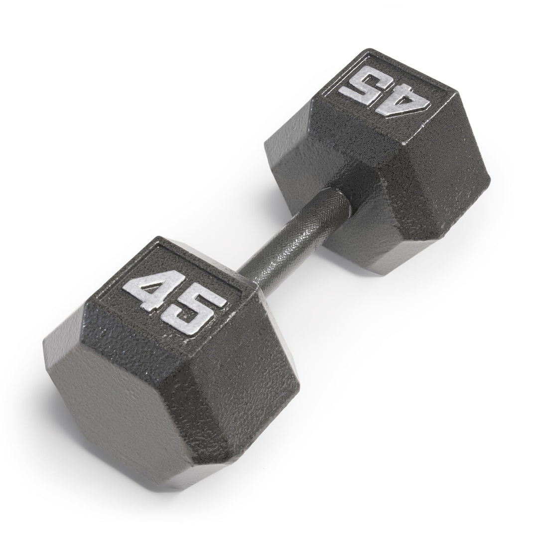 Marcy 45lb Cast Iron Hex Dumbbell, Single, IV-2045, Black Retail $89.99