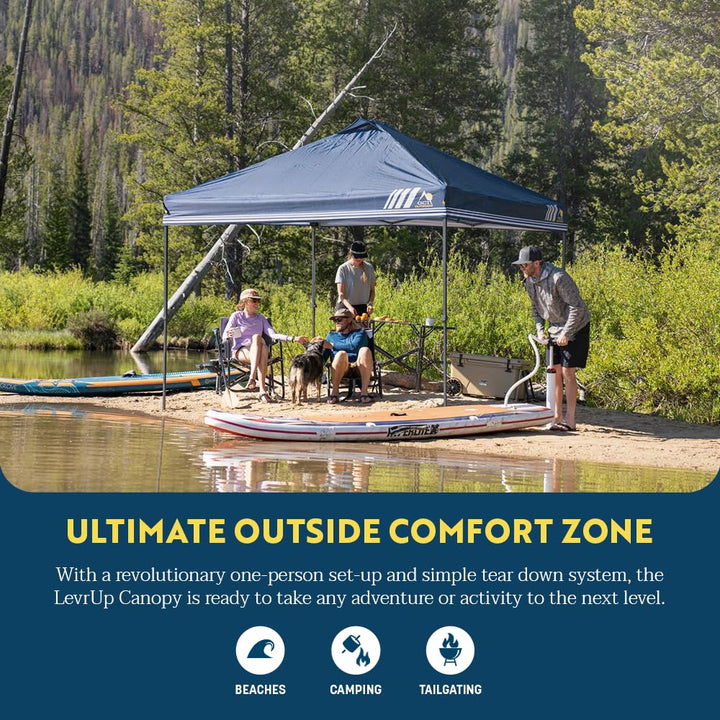 GCI Outdoor LevrUp Pop Up Canopy Tent, 10x10, Mercury Gray Retail $250.00
