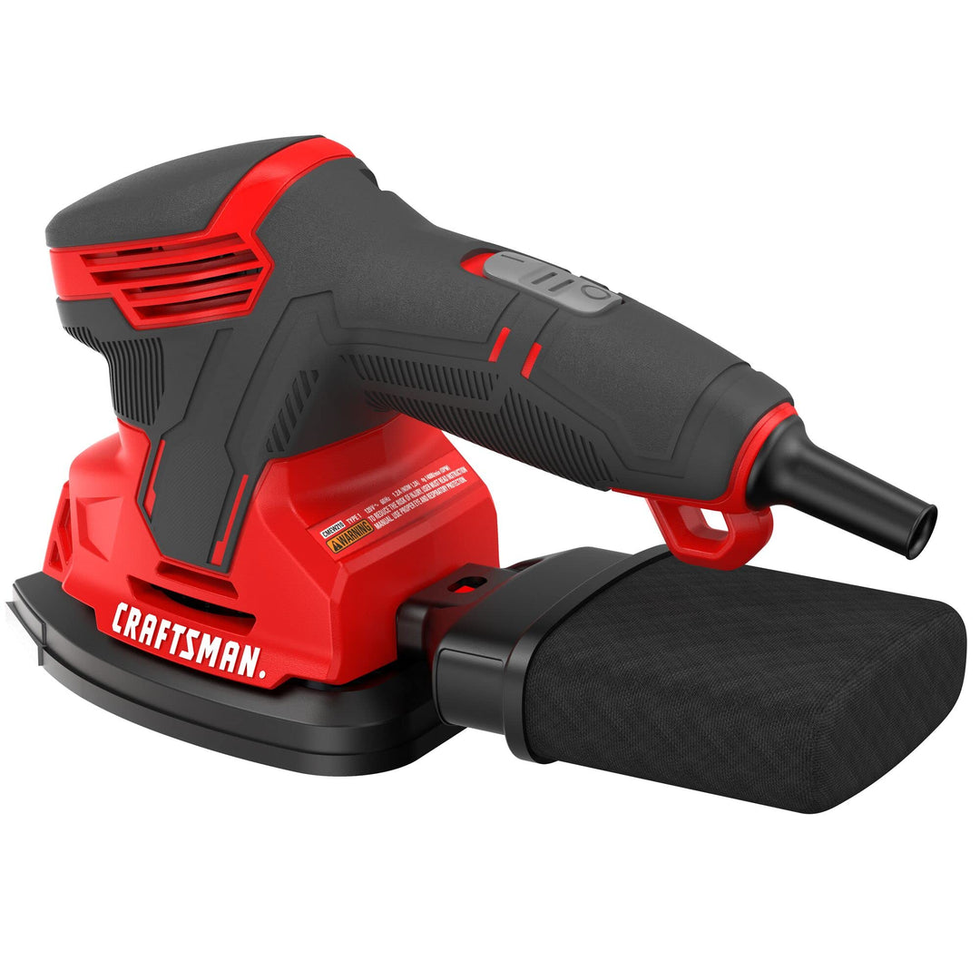 CRAFTSMAN Detail Sander, Corded Mouse Sander for Woodworking, Includes 2 Attachments, Sandpaper Sheets and Dust Bag (CMEW210) Retail $69.00
