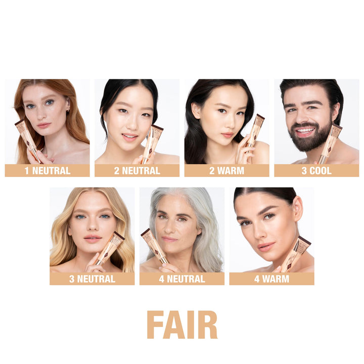 Charlotte Tilbury Beautiful Skin Medium Coverage Hydrating Foundation - Buildable Liquid Makeup for Instant Glow, Plumping Hydration & Lasting Skincare Benefits - 2 Warm