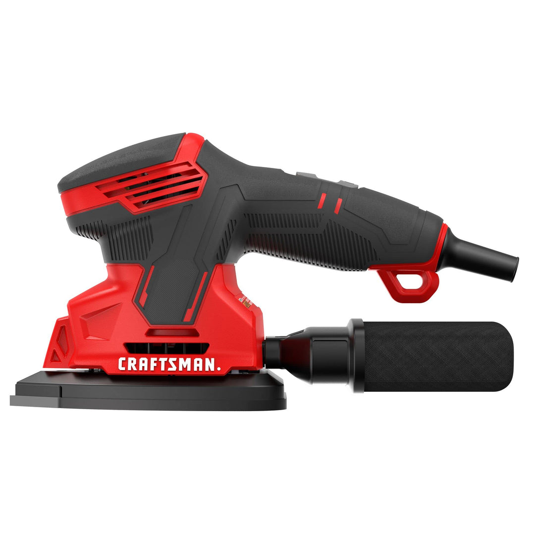 CRAFTSMAN Detail Sander, Corded Mouse Sander for Woodworking, Includes 2 Attachments, Sandpaper Sheets and Dust Bag (CMEW210) Retail $69.00