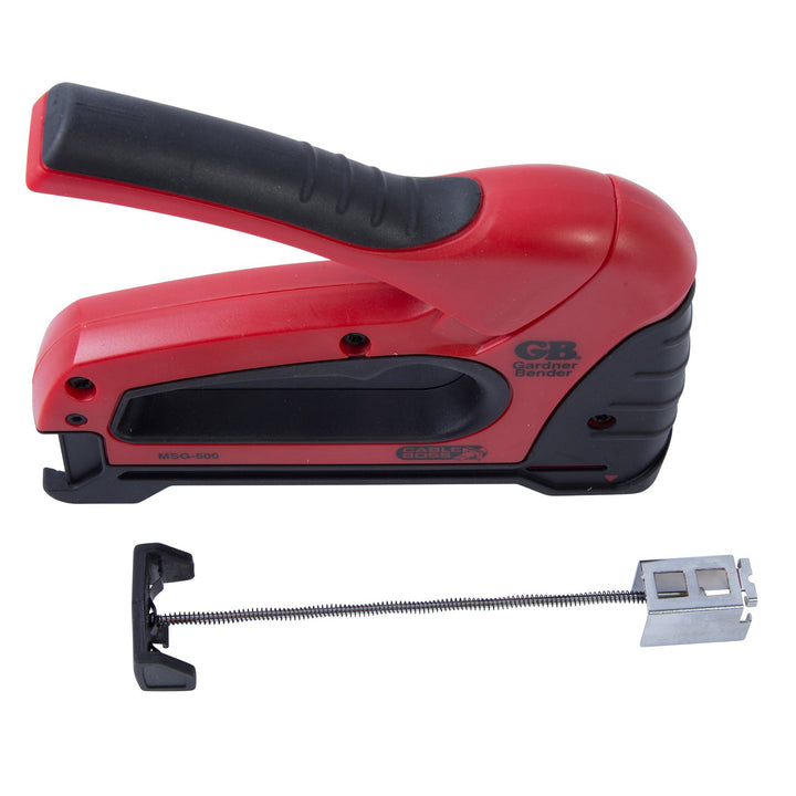 Gardner Bender MSG-501 Heavy-Duty Cable Boss Staple Gun, Professional Grade, Secures (NM) Coax, & Low-Volt Cable, Red