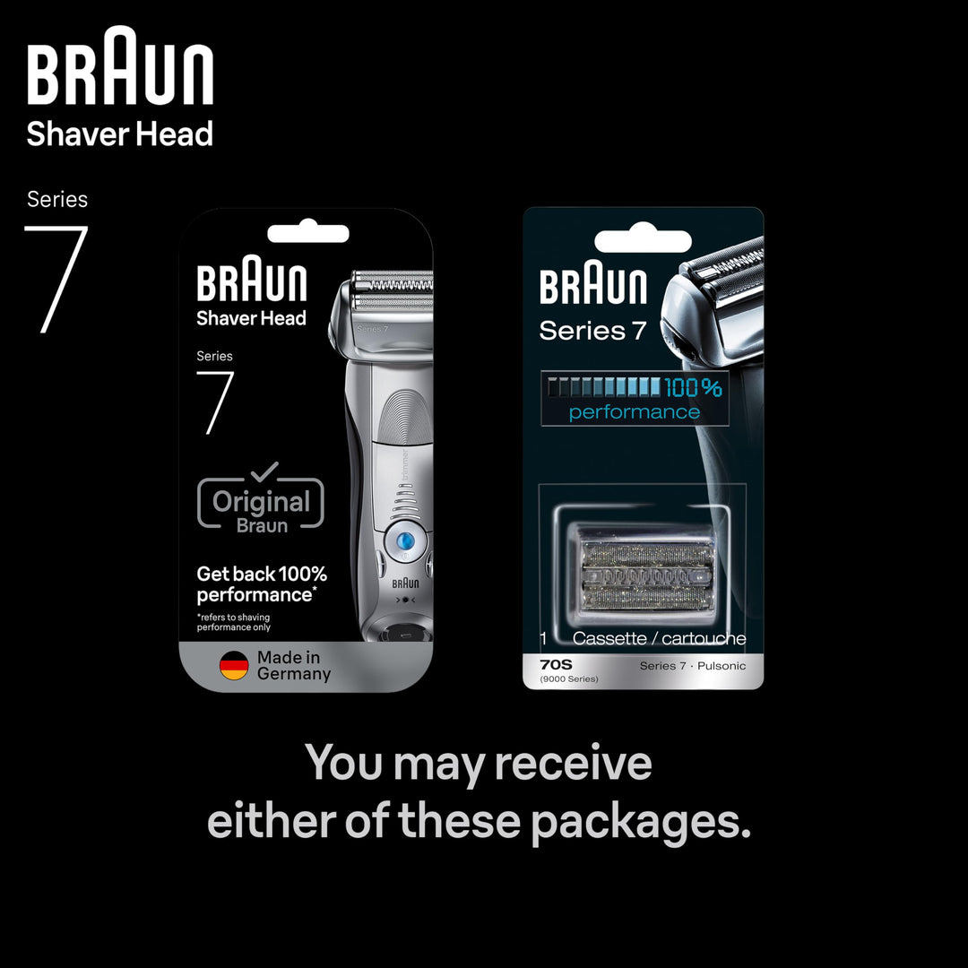 Braun Series 7 70S Electric Shaver Head Replacement Cassette Ã¢â‚¬â€œ Silver
