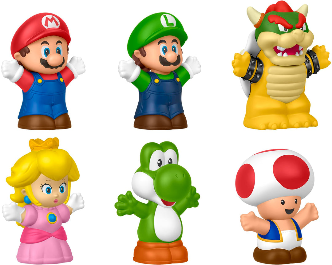 Fisher-Price Little People Toddler Toy My Mario 6-Piece Character Figure Set for Preschool Pretend Play Kids Ages 18+ Months Retail $19.97