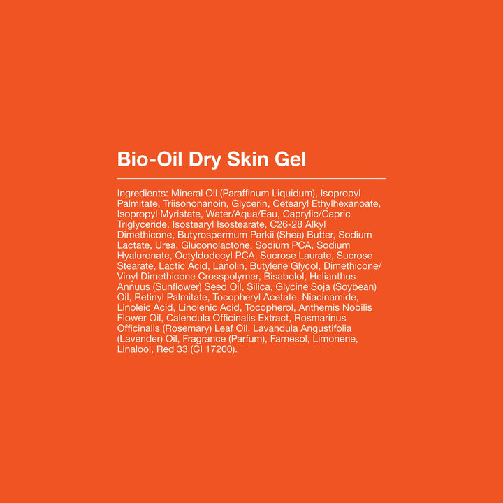Bio-Oil Dry Skin Gel, Face and Body Moisturizer, Fast Absorbing Hydration, with Soothing Emollients and Vitamin B3, Non-Comedogenic, 6.7 Oz