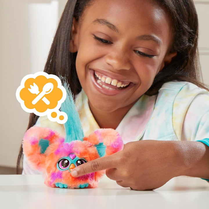 Furby Furblets Mini Electronic Plush Toy - Interactive Musical Pet with Over 45 Sounds and Phrases, Peekaboo Ears Keyring Clip, Collectable Toy for Children from 6 Years Retail $12.70