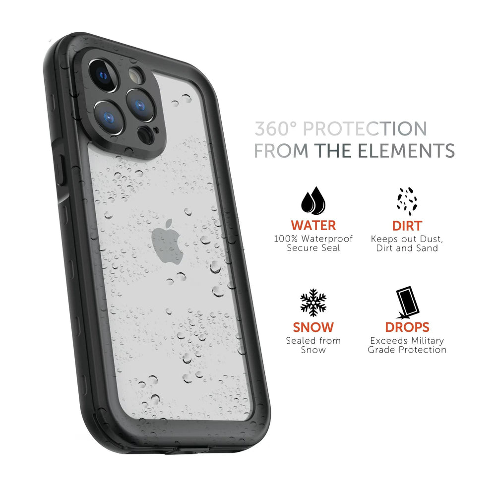 Body Glove Tidal Waterproof Phone Case for iPhone 13 Pro Max - Black/Clear Retail $49.99