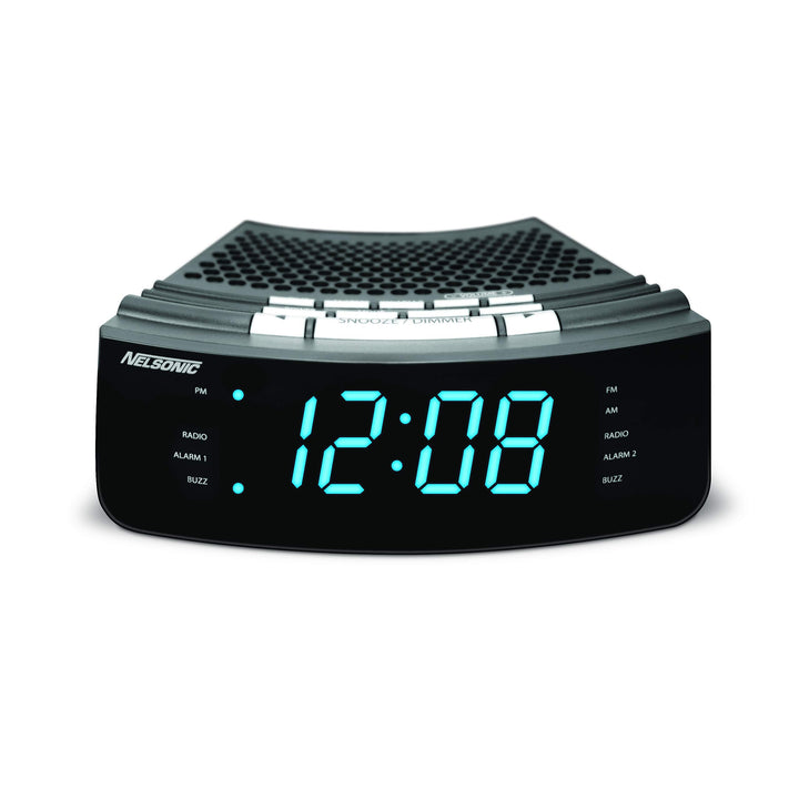 NS Blue LED Clock Radio with Digital Tuner Retail $20.97