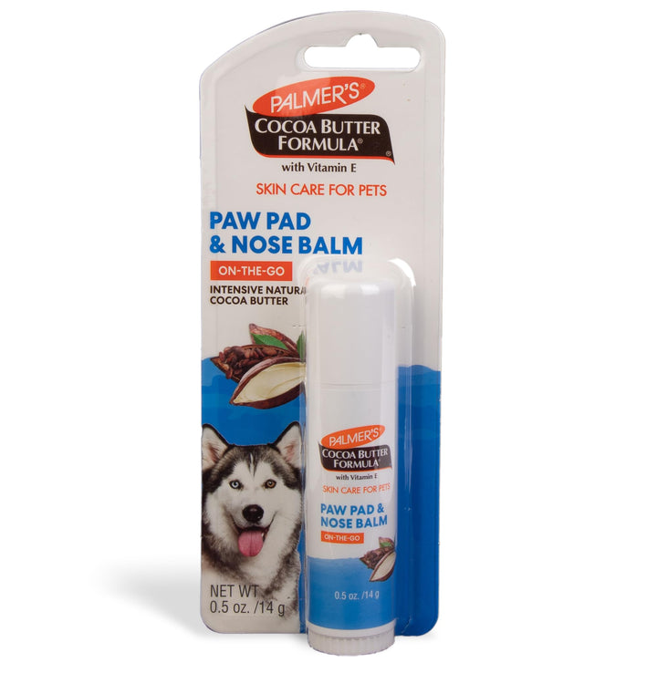 Palmer's for Pets Cocoa Butter Paw Pad and Nose Balm Swivel Stick, Fragrance Free - Moisturizing Dog Balm with Vitamin E, Peppermint Oil, Shea Butter, Rough or Dry Pads, 0.5 oz Retail $5.99