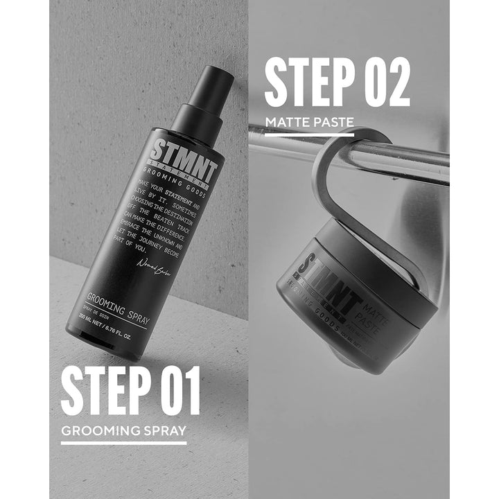 STMNT Grooming Goods Matte Paste 3.38 oz | All Day Strong Hold & High Volume | Hair Clay Paste For Men | Non-Greasy Formula | Texture Paste for Hair | Ideal for Dry & Damp Hair | Mens Hair Styling