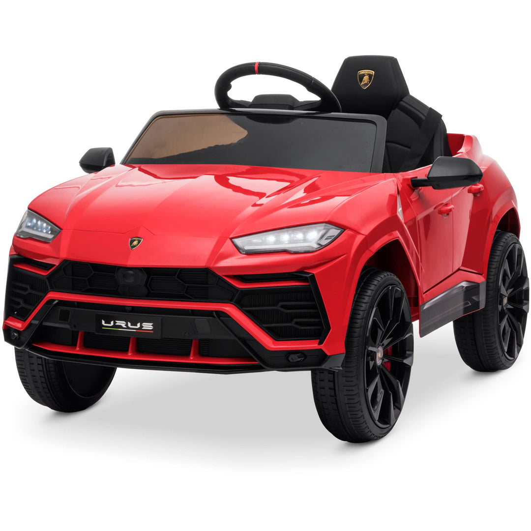 Kidzone Ride On Car 12V Lamborghini Urus Kids Electric Vehicle Toy w/Parent Remote Control, Horn, Radio, Port, AUX, Spring Suspension, Opening Door, LED Light - Red Retail $249.99