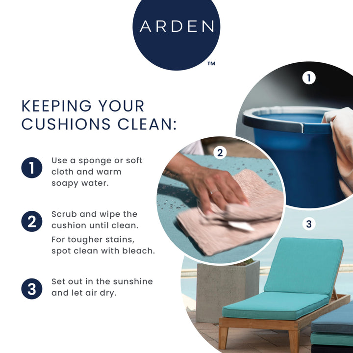 Arden Outdoor Foam Deep Seat Cushion Set, 22 in x 24 in, Weather-Proof, Rain-Proof, Fade Resistant Patio Cushion, Bottom and Back Cushion for Chair, Sofa, and Couch Bright Moss Green Leala Retail $46.64