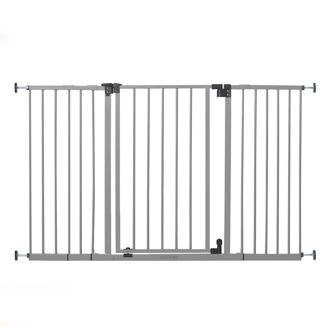 Ingenuity Summer Infant Central Station Stairway Wall, Banister, or Doorway Simple to Secure Safety Pet and Baby Gate with 3 Extension Frames, Gray Retail $67.99