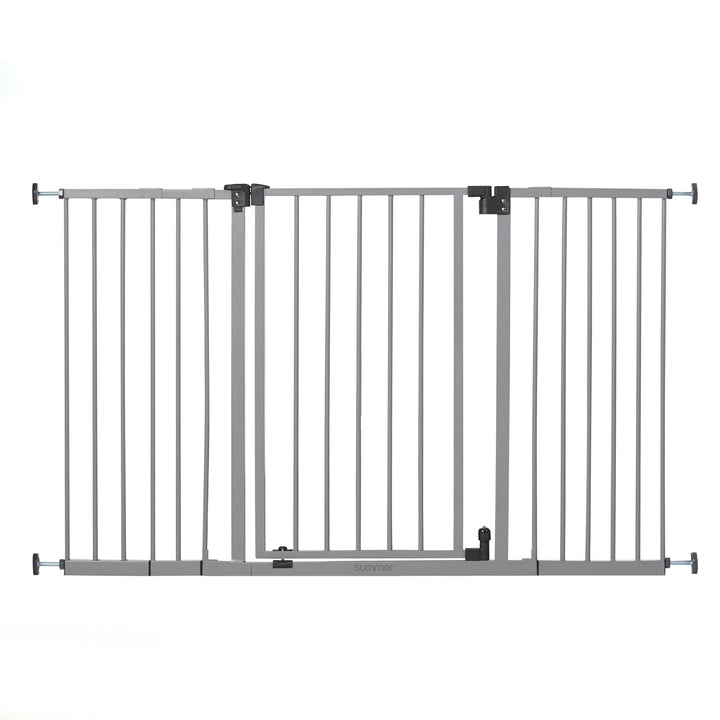 Ingenuity Summer Infant Central Station Stairway Wall, Banister, or Doorway Simple to Secure Safety Pet and Baby Gate with 3 Extension Frames, Gray Retail $67.99