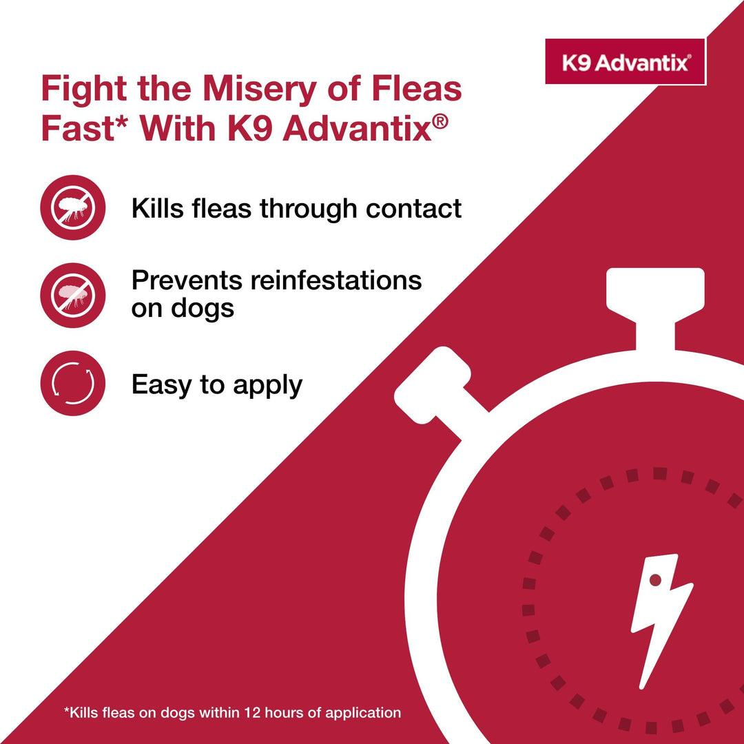 K9 Advantix Flea, Tick & Mosquito Prevention for Dogs 4-10 lbs. | Flea Drops for Small Dogs | Apply Monthly | 2 Treatments Retail $14.98