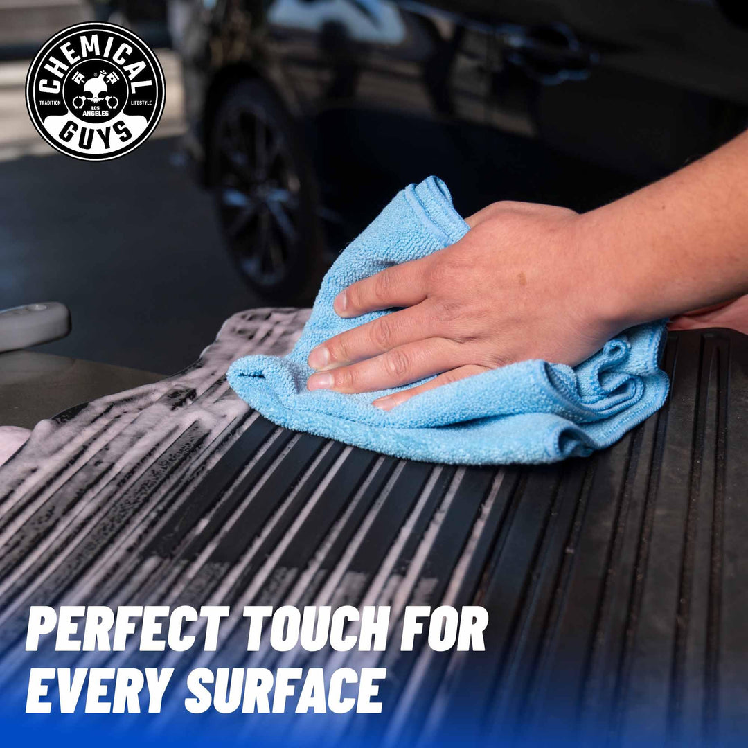 Chemical Guys MICBLUE03 Workhorse Professional Microfiber Towel, Blue (Safe for Car Wash, Home Cleaning & Pet Drying Cloths) 16" x 16", Pack of 3 Retail $9.99