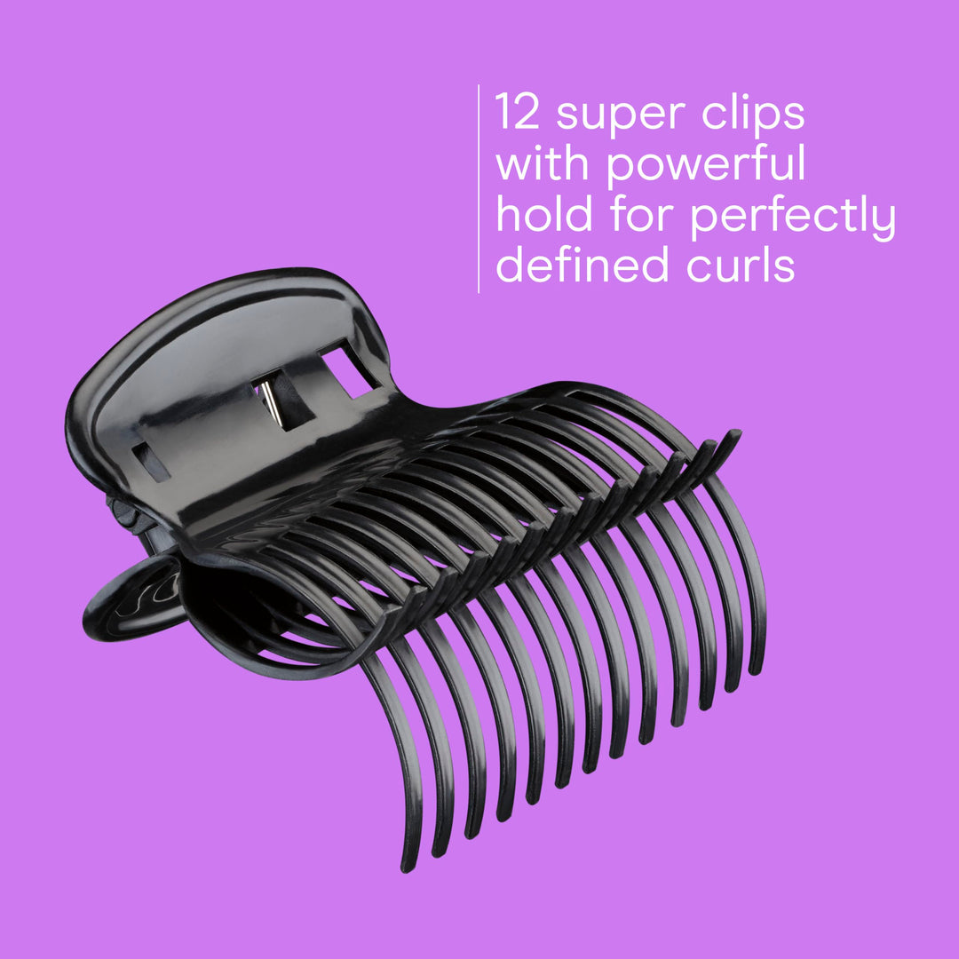Conair Hot Rollers for Long, Medium & Short Hair, 12 Jumbo 1 Ã‚Â½" Heated Hair Rollers with Clips, Hot Curlers for Women, Volume & Curls, Amazon Exclusive, Black