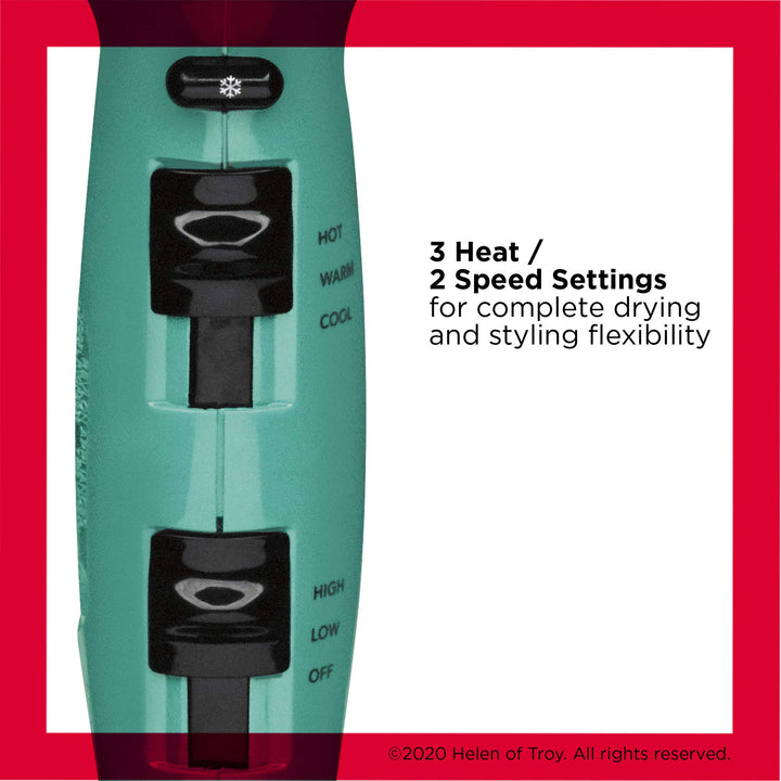 Revlon Volume Booster Hair Dryer | 1875W for Voluminous Lift and Body, (Green)